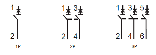 UL 489/489A AC wiring diagram miniature circuit breakers