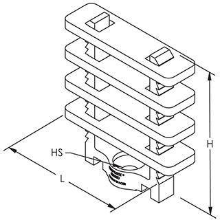 FS spacer clamp 24 dimensions